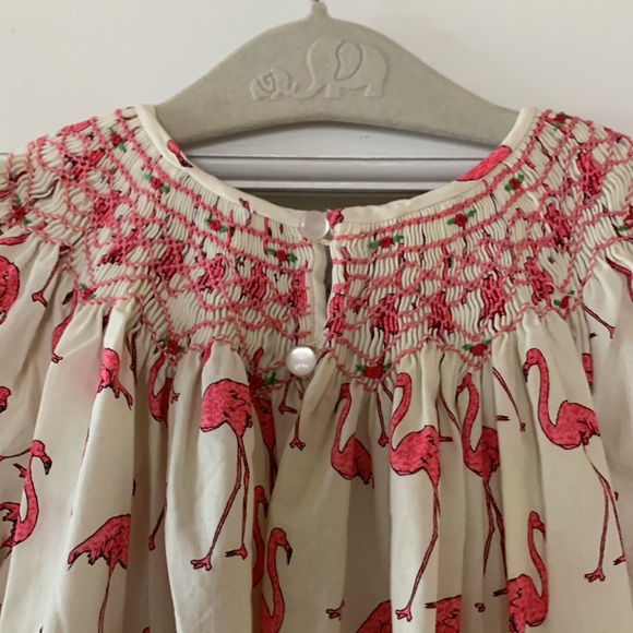 Smocked Flamingo Bishop’s Dress Size 4T - Picture 6 of 7